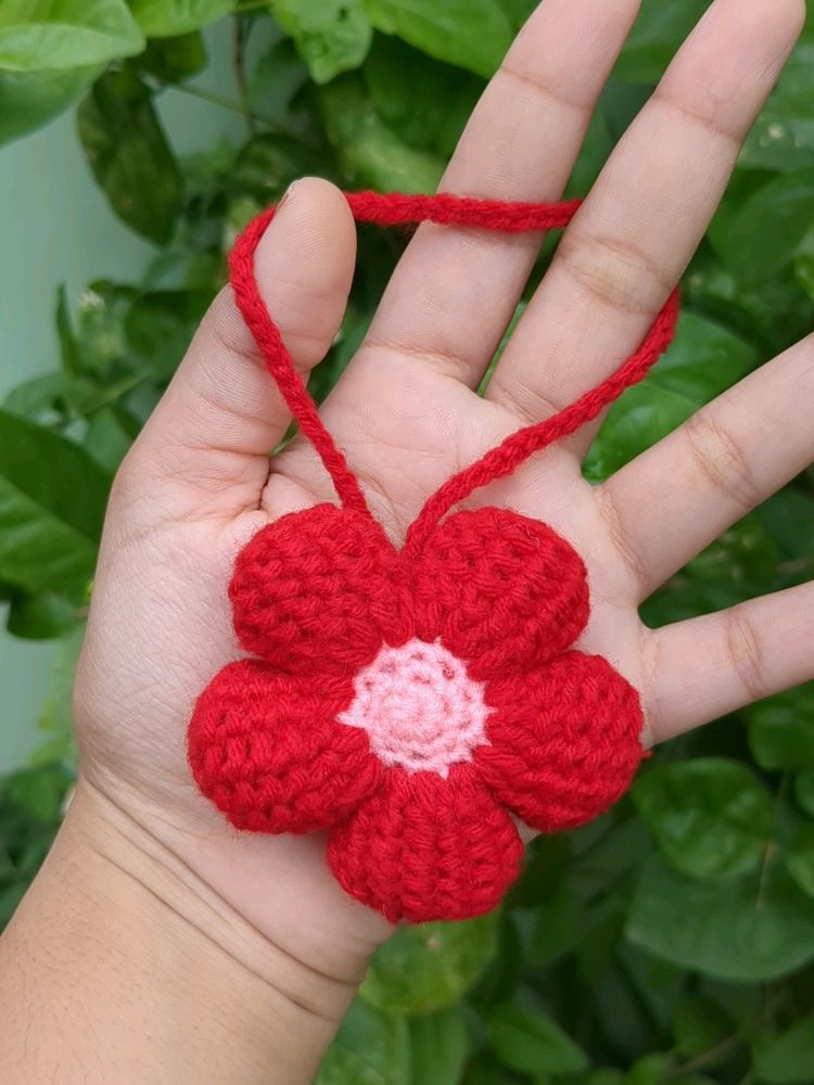 Crochet Flower Bag Charm🌸❤️