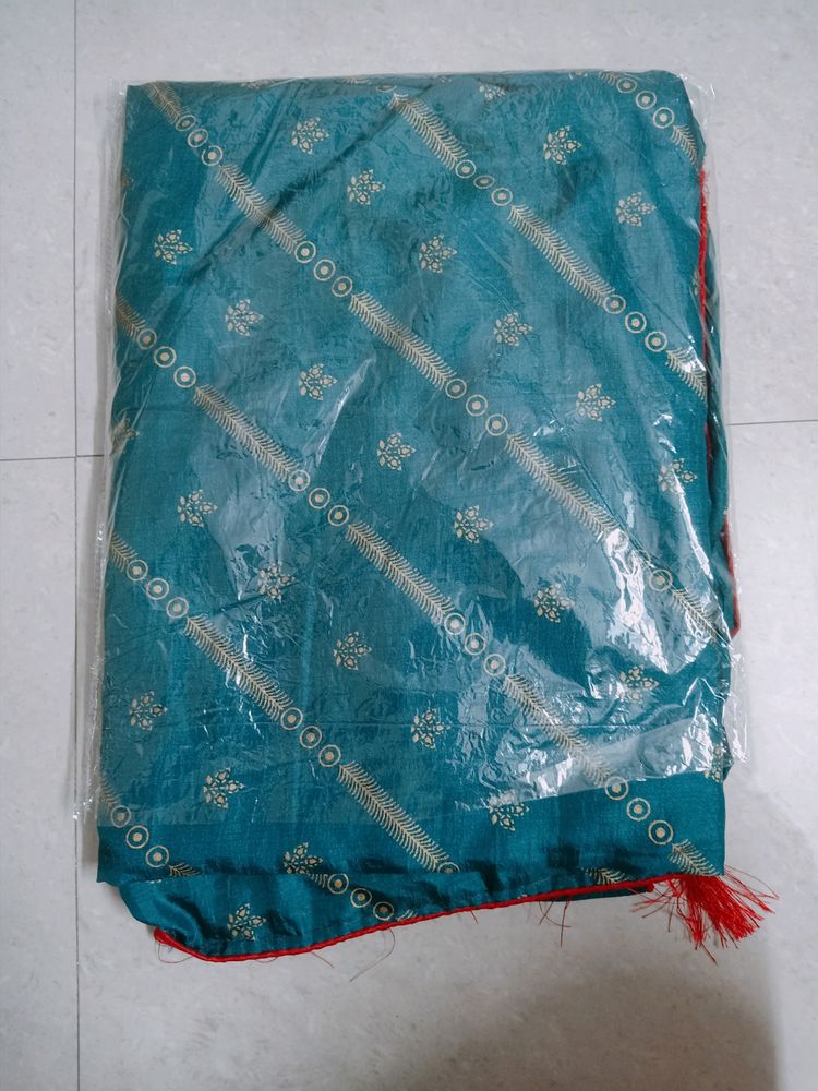 New Teal Blue Saree