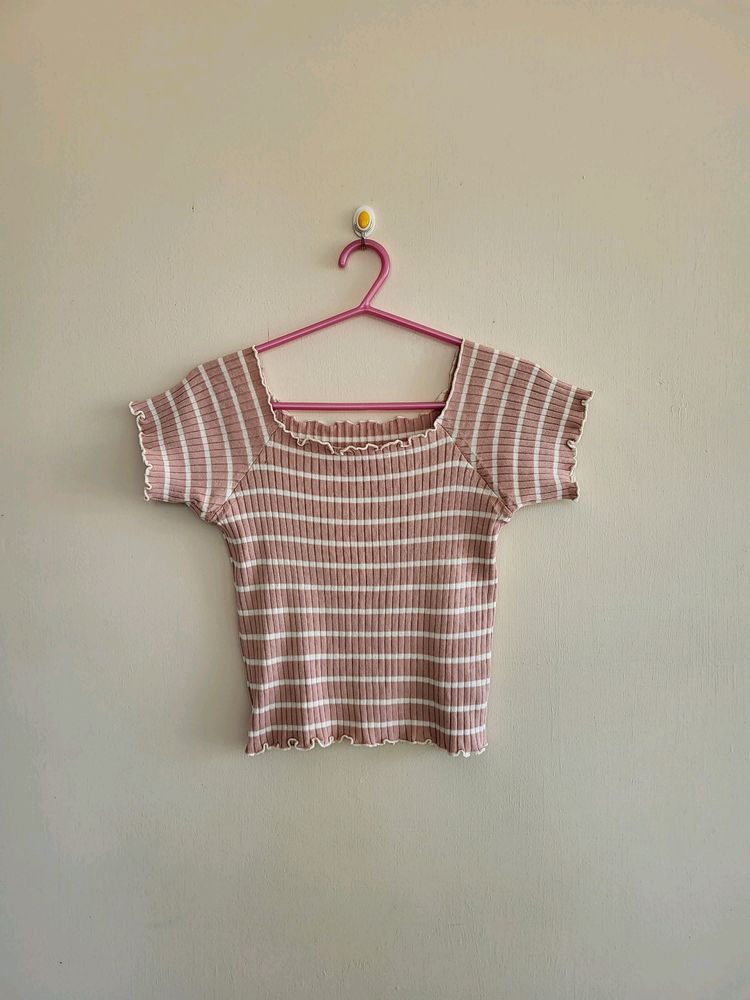 Babypink Ribbed Top