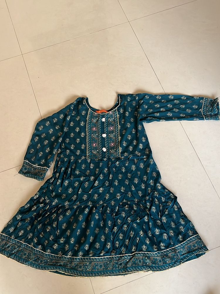 Kurti Frock green Colour