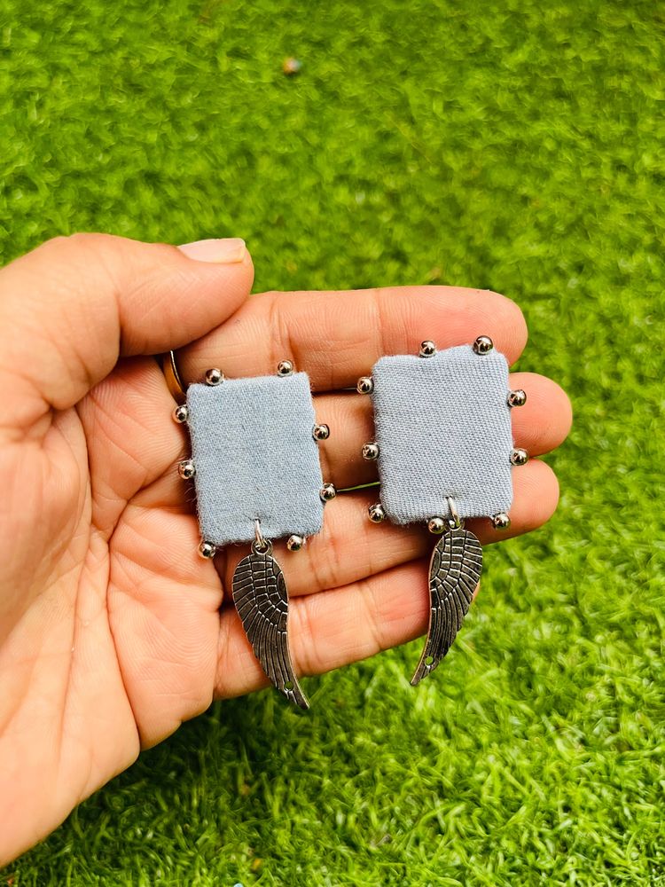 Denim Earrings