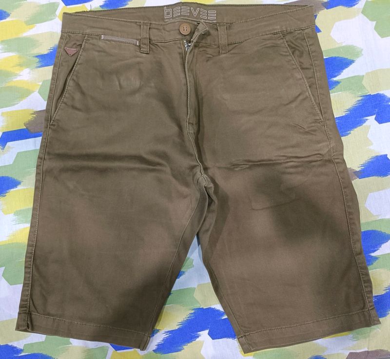 Dark Green Men Shorts