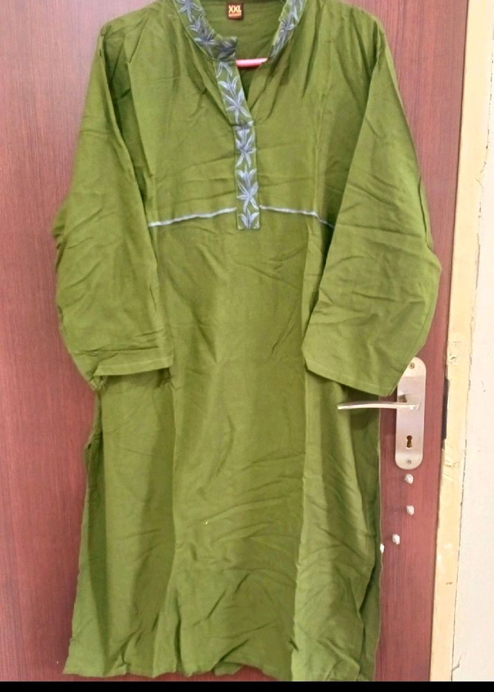 Green 💚 Kurti (PURE COTTON)