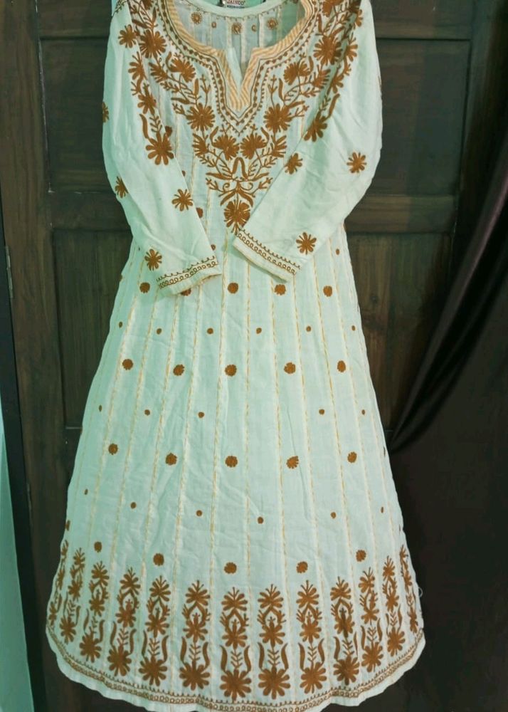 Lucknow trendy White Kurta