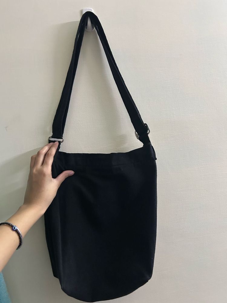 Black Canvas Bag Cotton