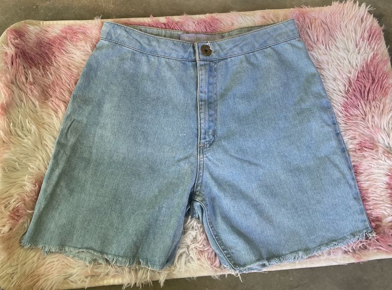 High Waist Jean Shorts