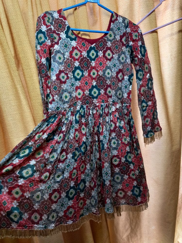 Frock And Plazzo Ethnic Dress