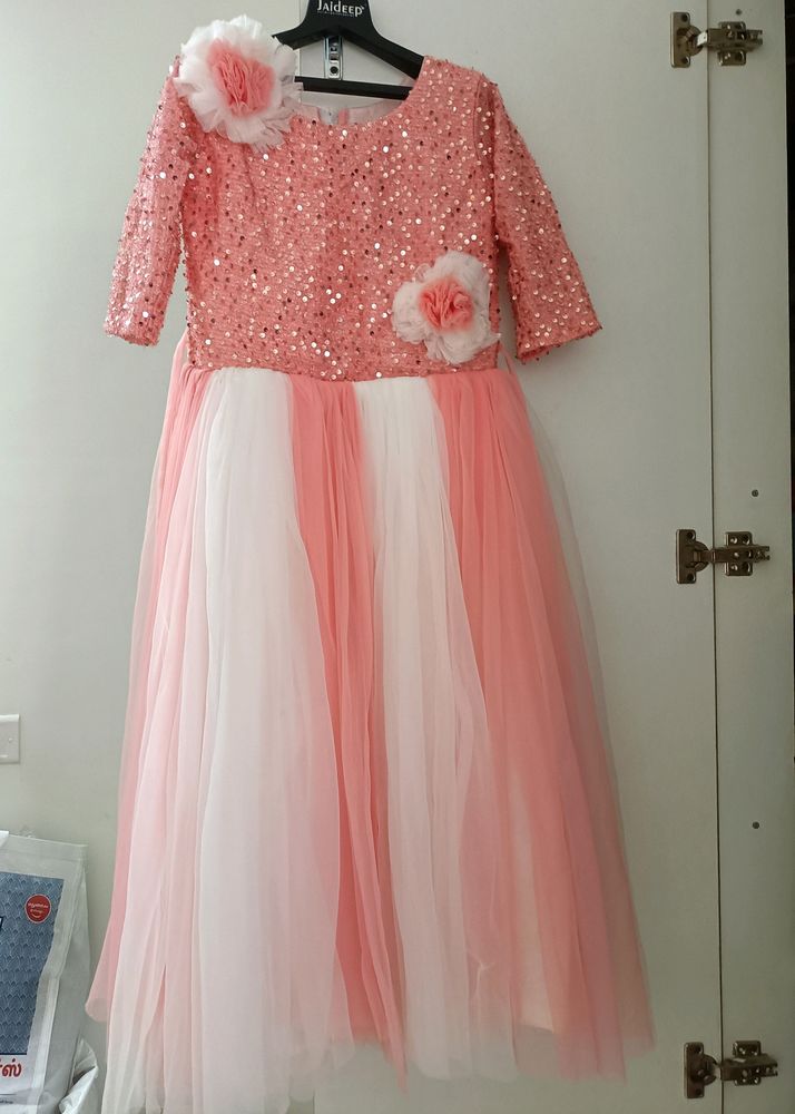 Kids Pink Beautiful Frock Upto 10 Yrs