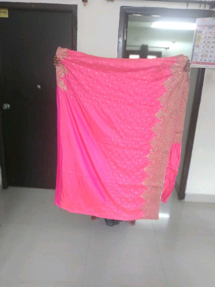 Pink Saree.