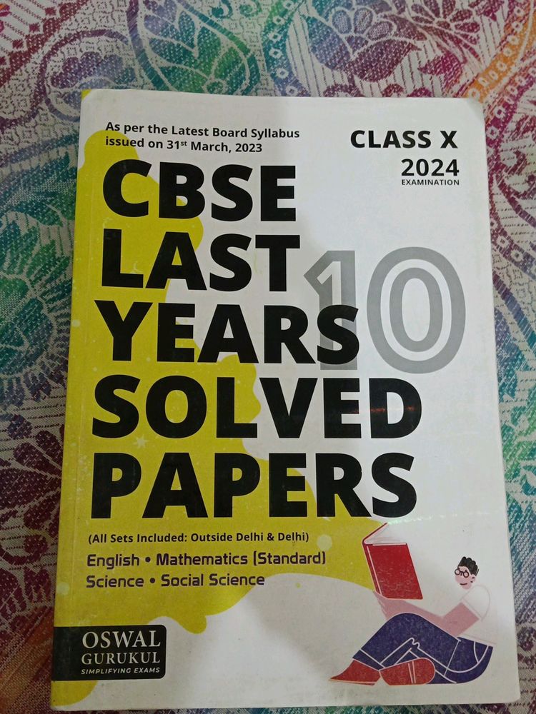 Class 10th 10 Years PYQ Book For CBSE