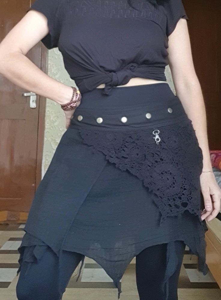 Goa Style Layered Mini Skirt