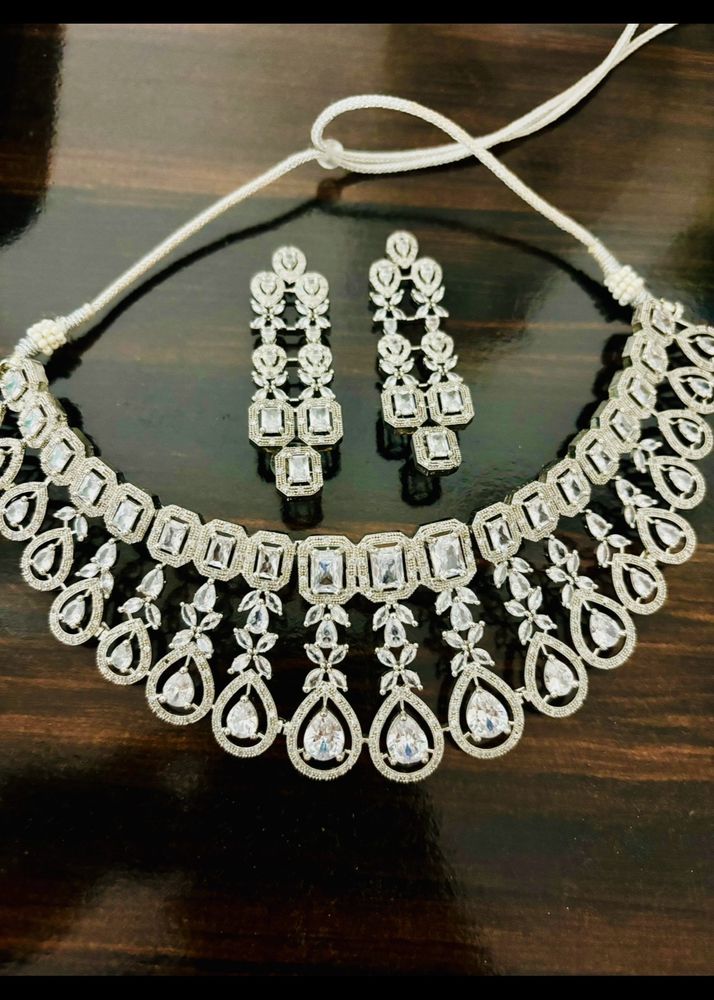 American Diamond Bridal/ Engagement Necklace Set