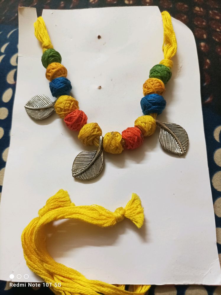 Handicraft Beads Necklace With Peacock Earings