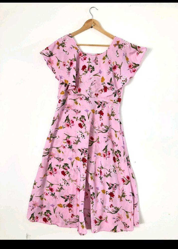 PINK FLORAL PRINTED DRESSES