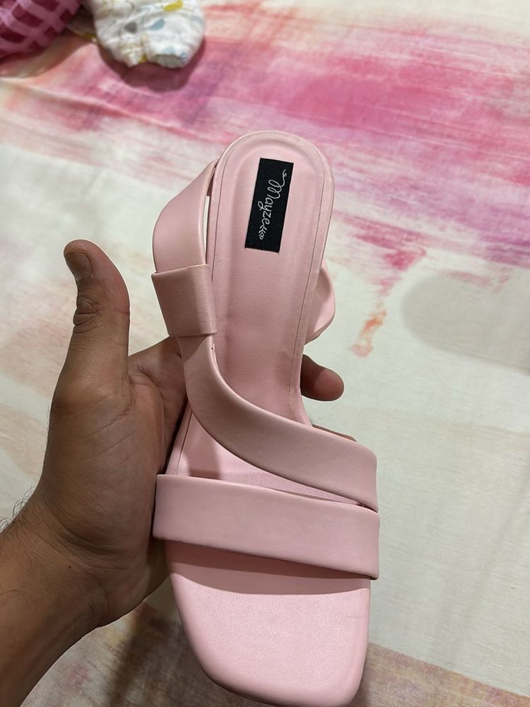 Pink Heel - Size 37 (uk 4 )