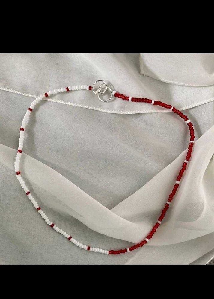 White And Red Bracelet 🤍❤️