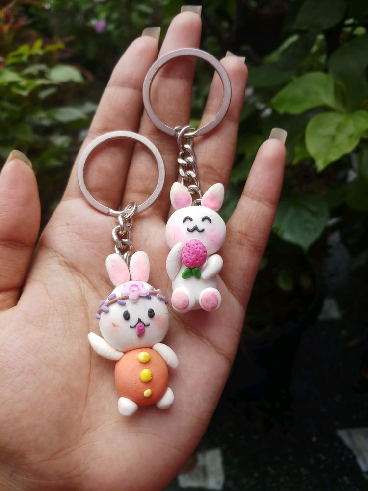 🌸Kawaii Aesthetic Clay Charm Keychain🌸