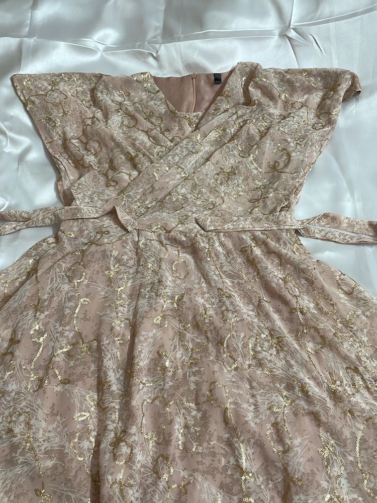 Peach Shimmer Dress