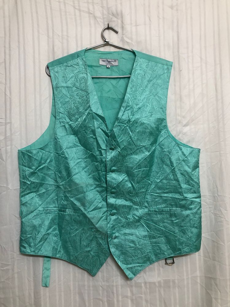 Vesuvio Napoli Cyan Formal Vest