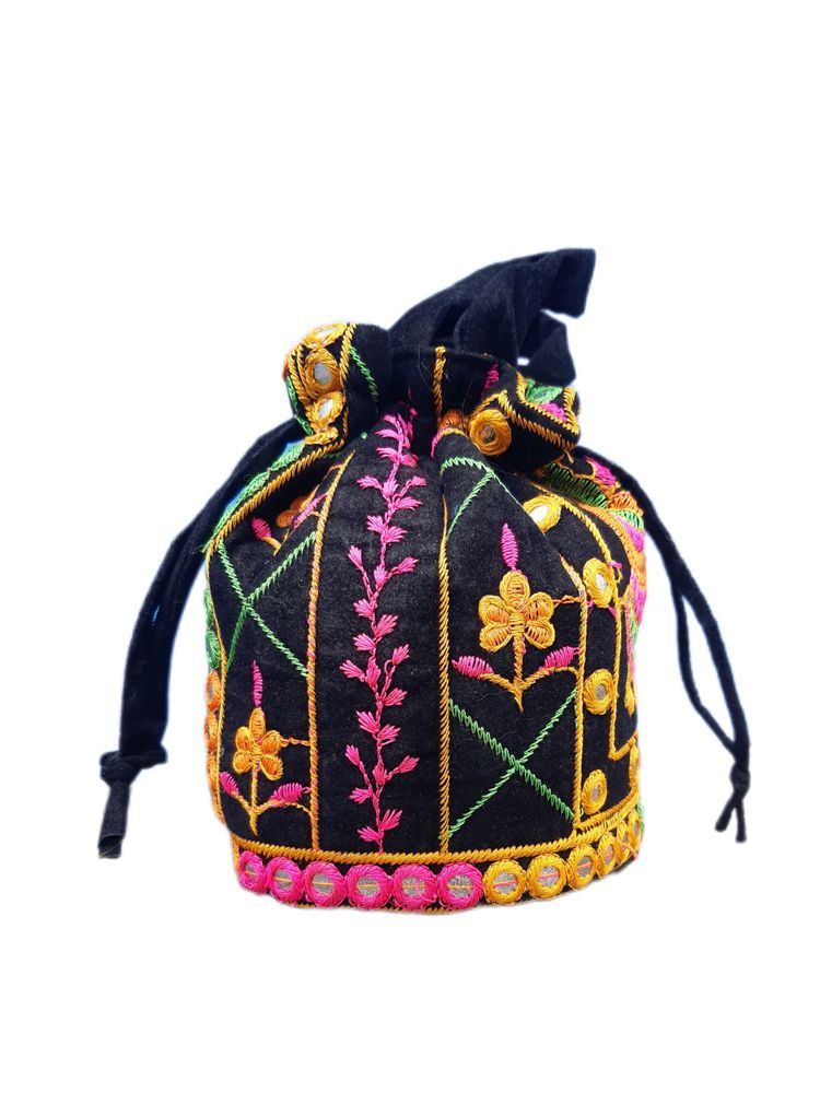 Black Valvet Potli Bag