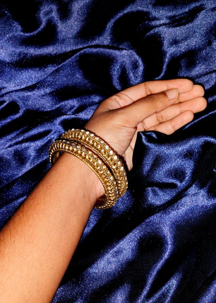 Bangle Having White Stones.