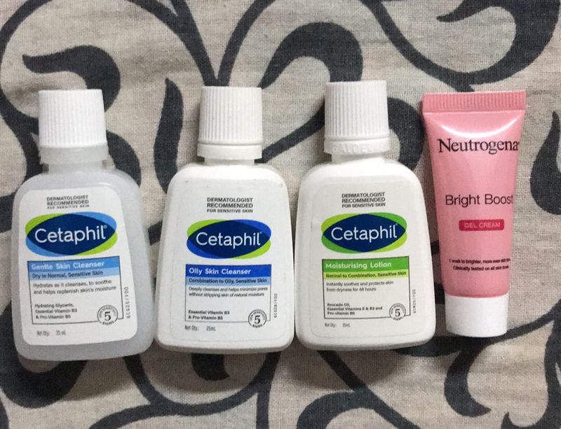 Cetaphil 3 + Neutrogena Gel 1