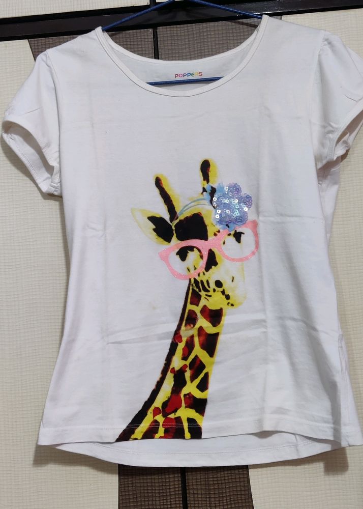 White Giraffe Tee