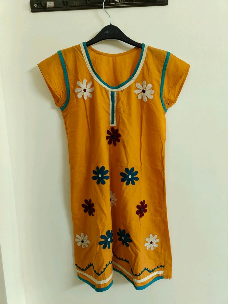 Orange Kurthi In Good Condition