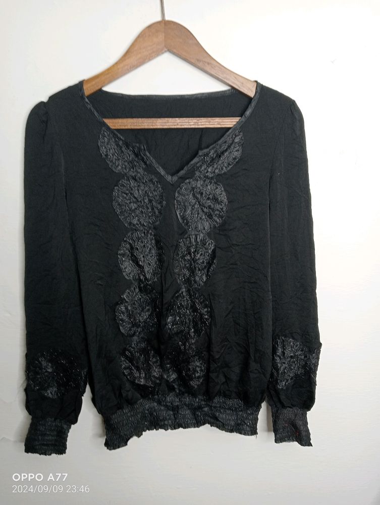 Black Casual Top (Girl' s)