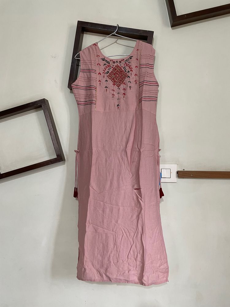 Pink Handwork Kurti