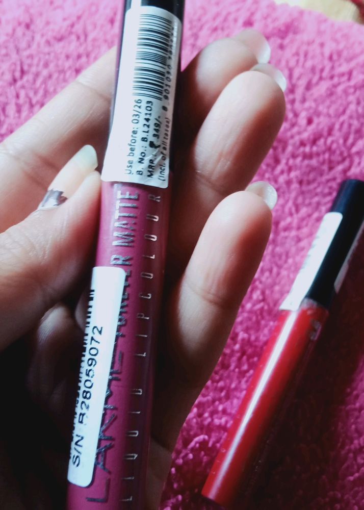 Lakme Pink Punch And Red Velvet Combo Lipstick