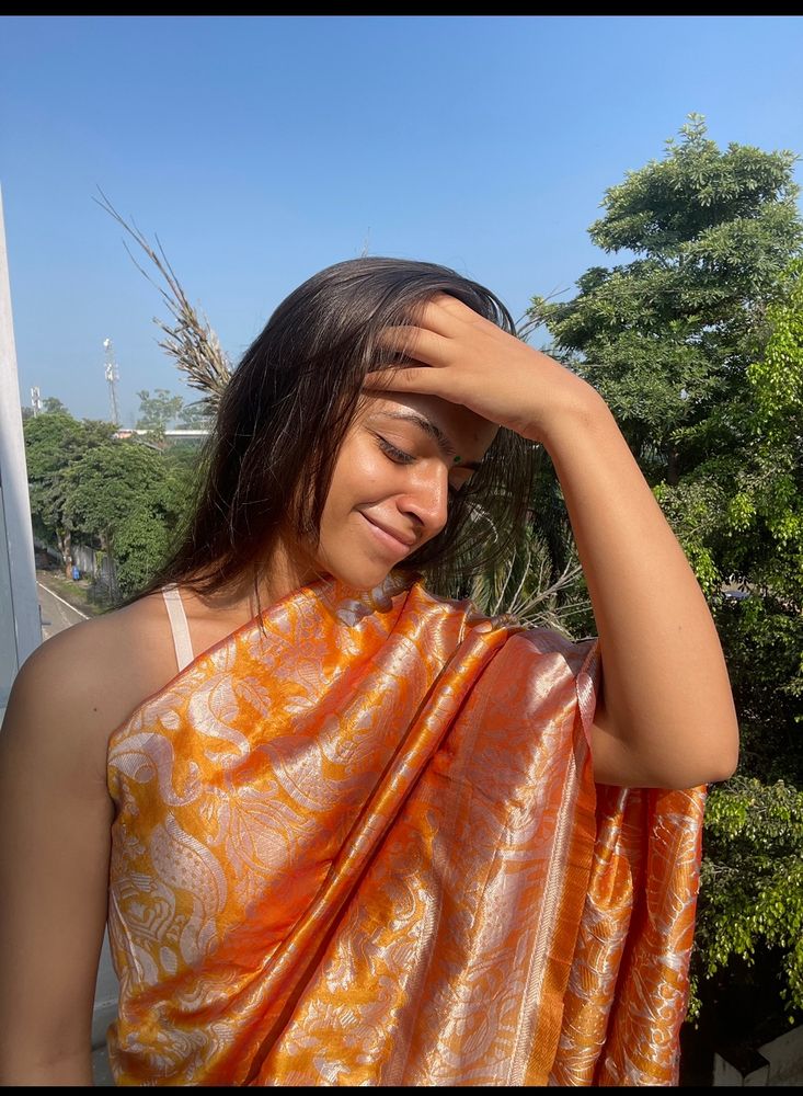 Orange Beautiful Sari