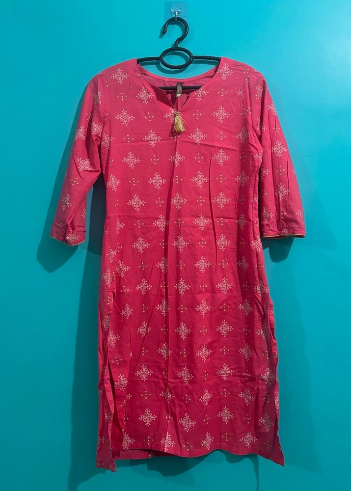 Pink Straight Kurta