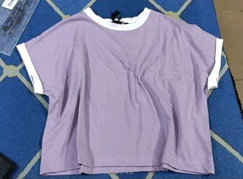 Roadster Women Lavender Boxy Tshirt