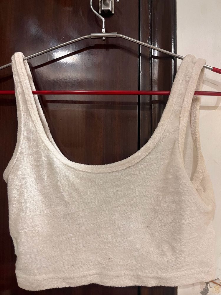 Terry White Tank Top