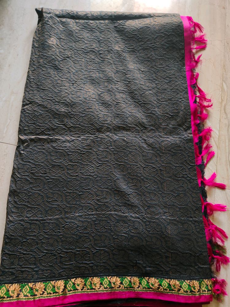 Pure Silk Black Saree