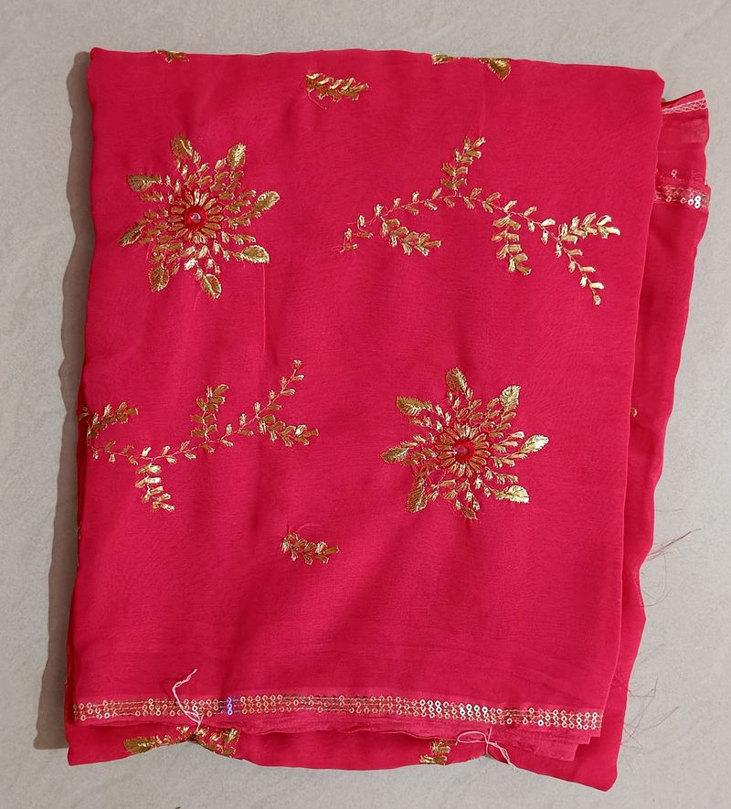 New!!✅ Coral Pink Saree