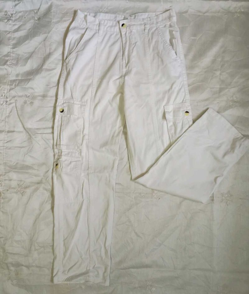 H&M White Cargo Pants