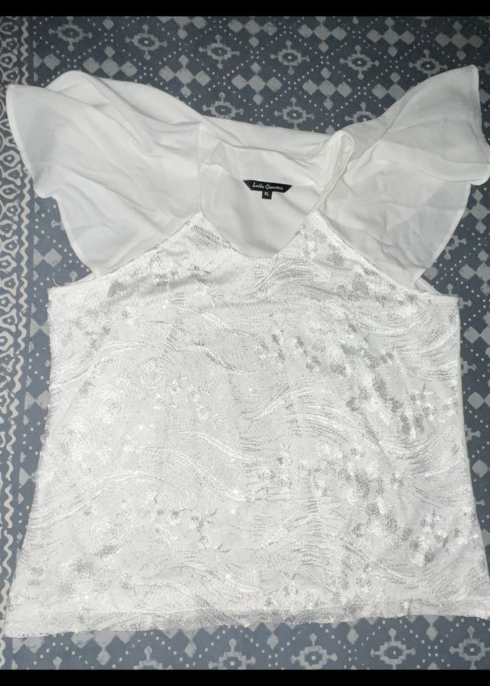 White Sequence Top