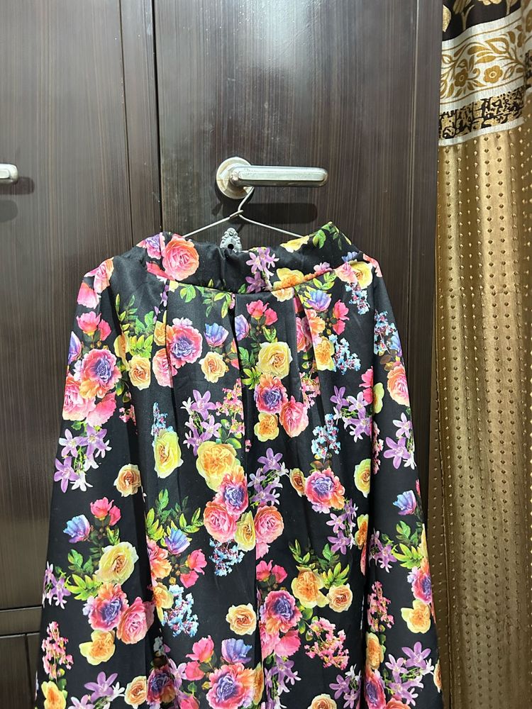 Flower Printed Long Skirt