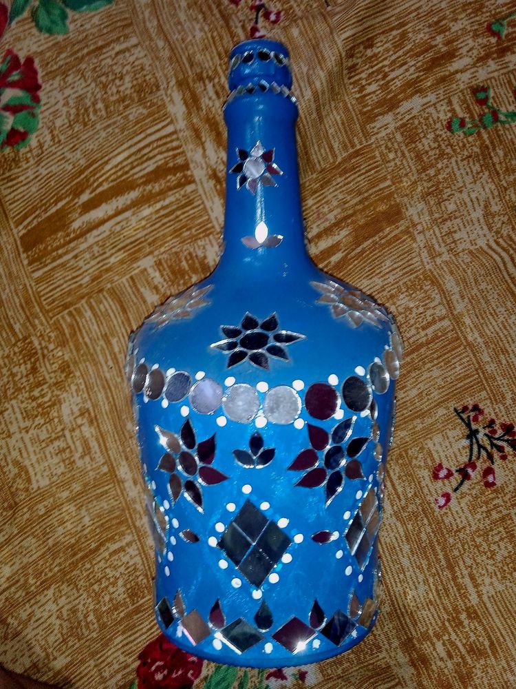 Beautiful Home Made Bottle Art Design