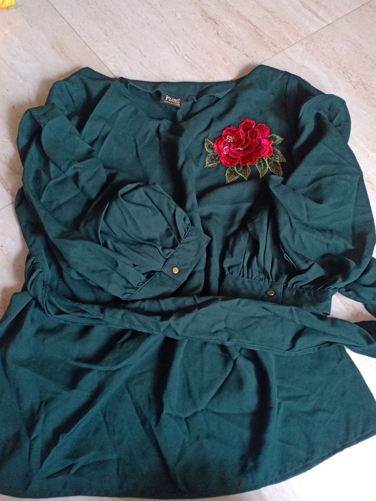 Dark Green Top New