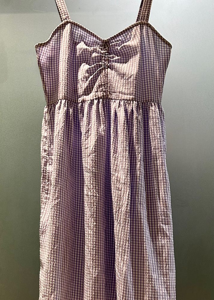 Nuon Purple Checkered Dress