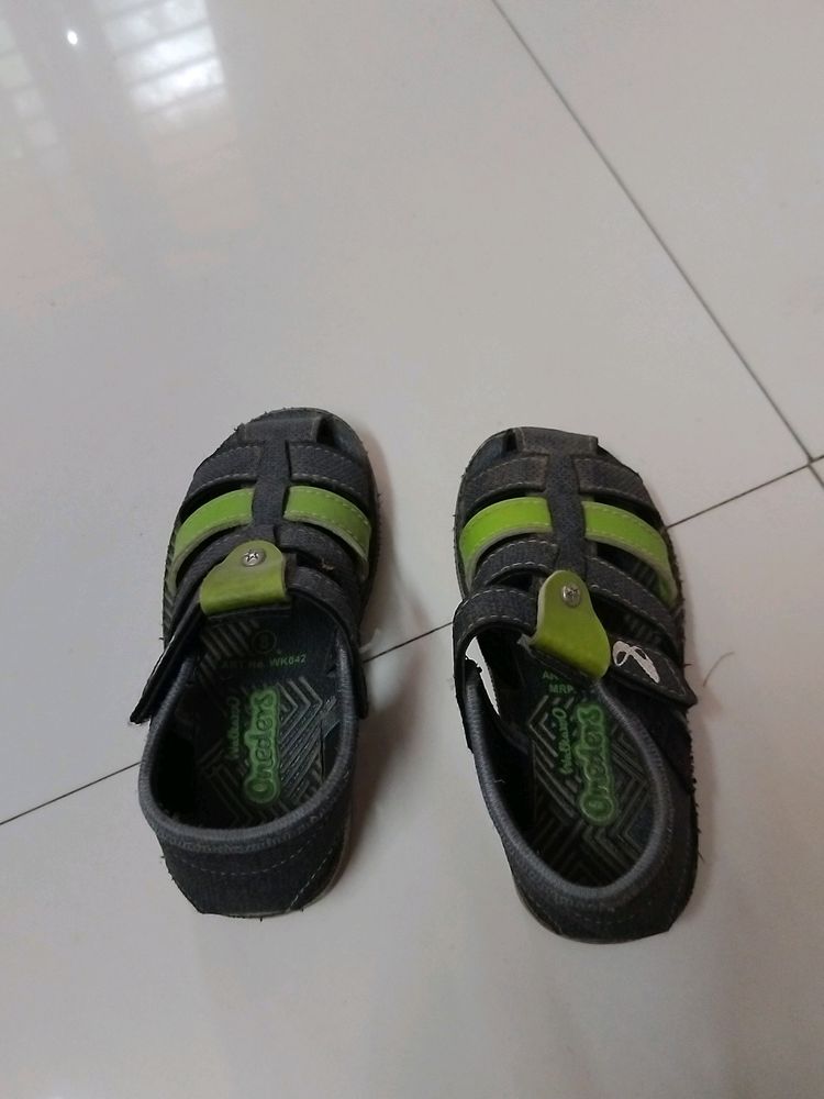 Blue With Green Kids Chappal...