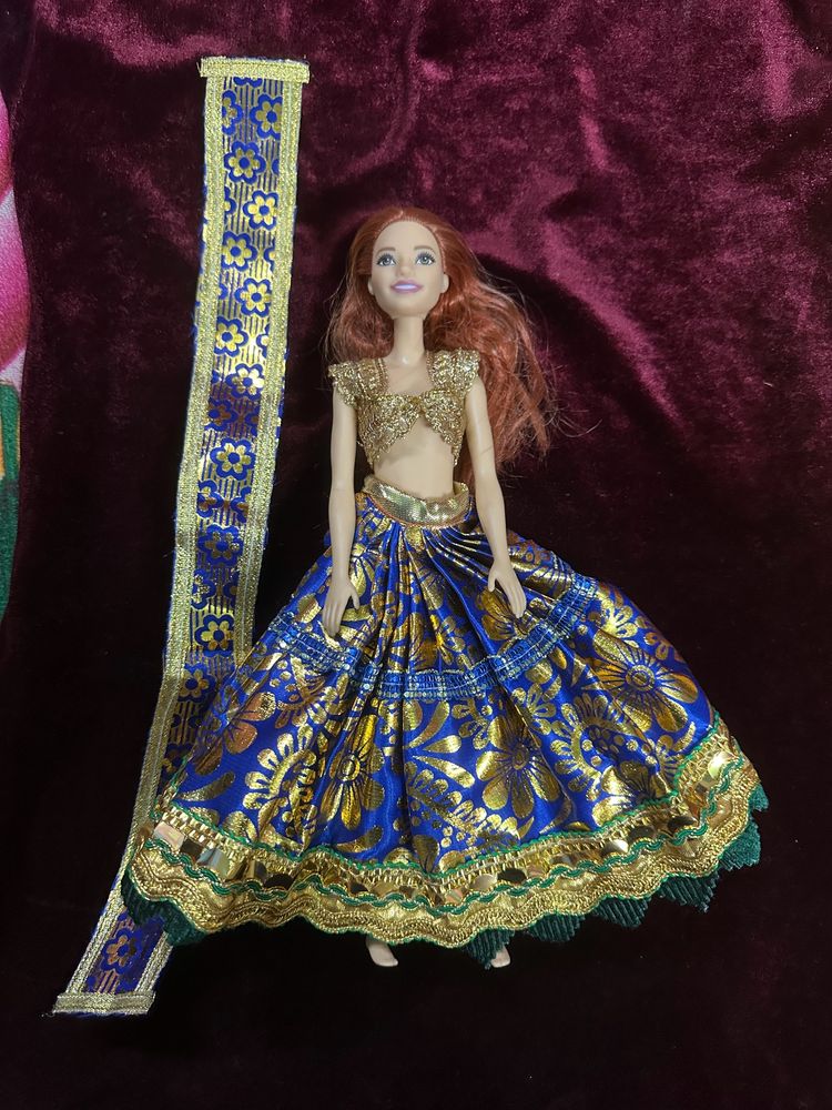 Barbie Dolls Lehanga (doll Not Include)