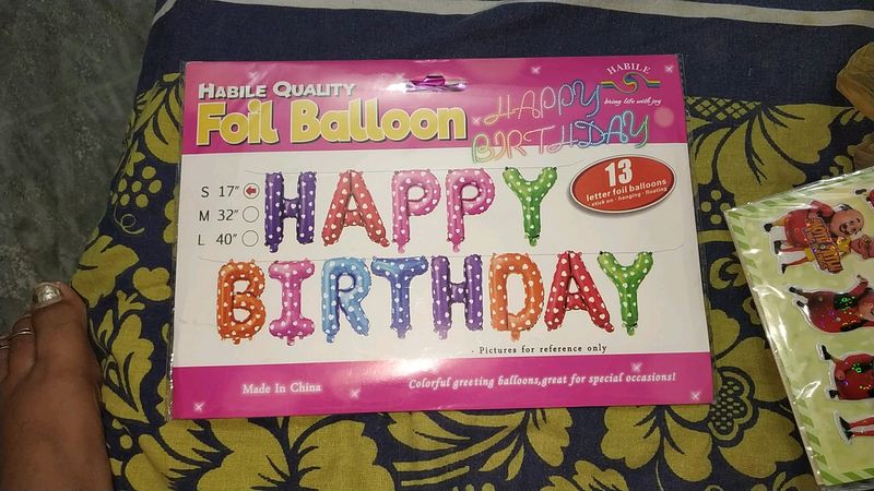 happy birthday foil balloon