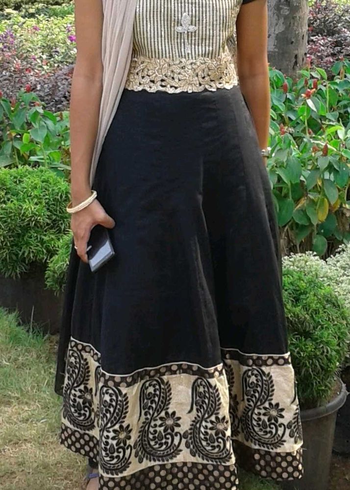 Black Anarkali With Pant