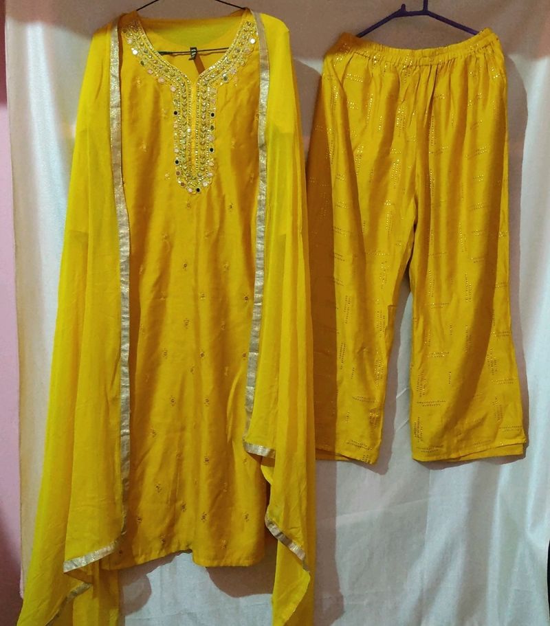 Golden Suit Set⭐ Haldi Function