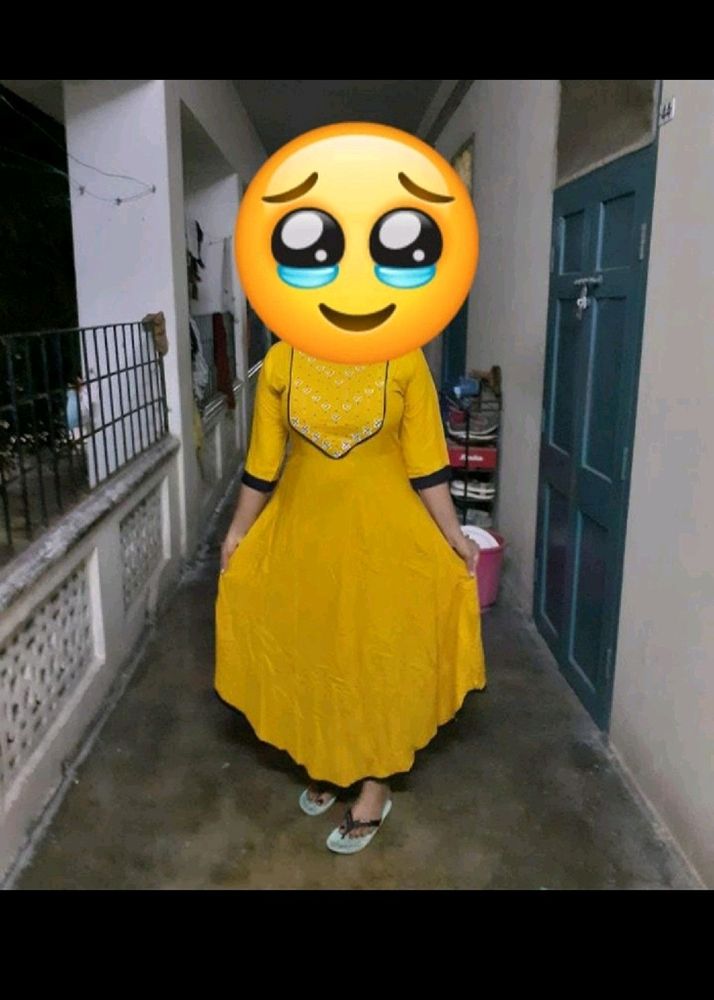 Yellow Anarkali