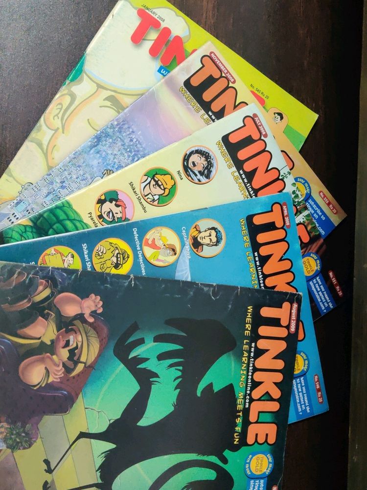 Tinkle Magazines - 5 Different Books